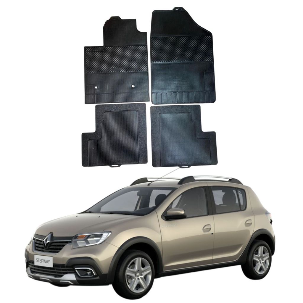 Tapete Sandero Stepway 19-26 Stratus 100% Borracha Borcol
