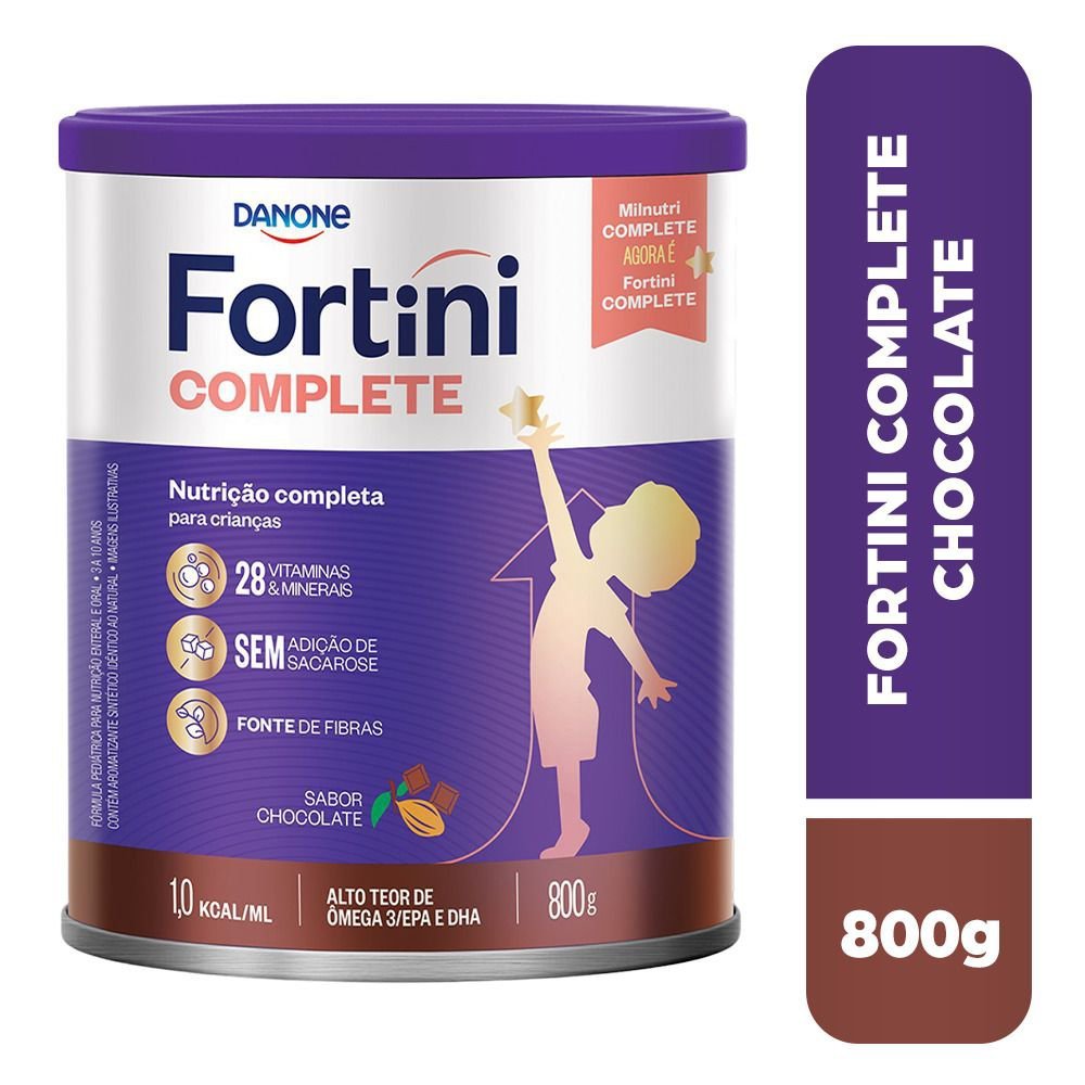 Suplemento Infantil Fortini Complete Chocolate 800g em Oferta na Shopee