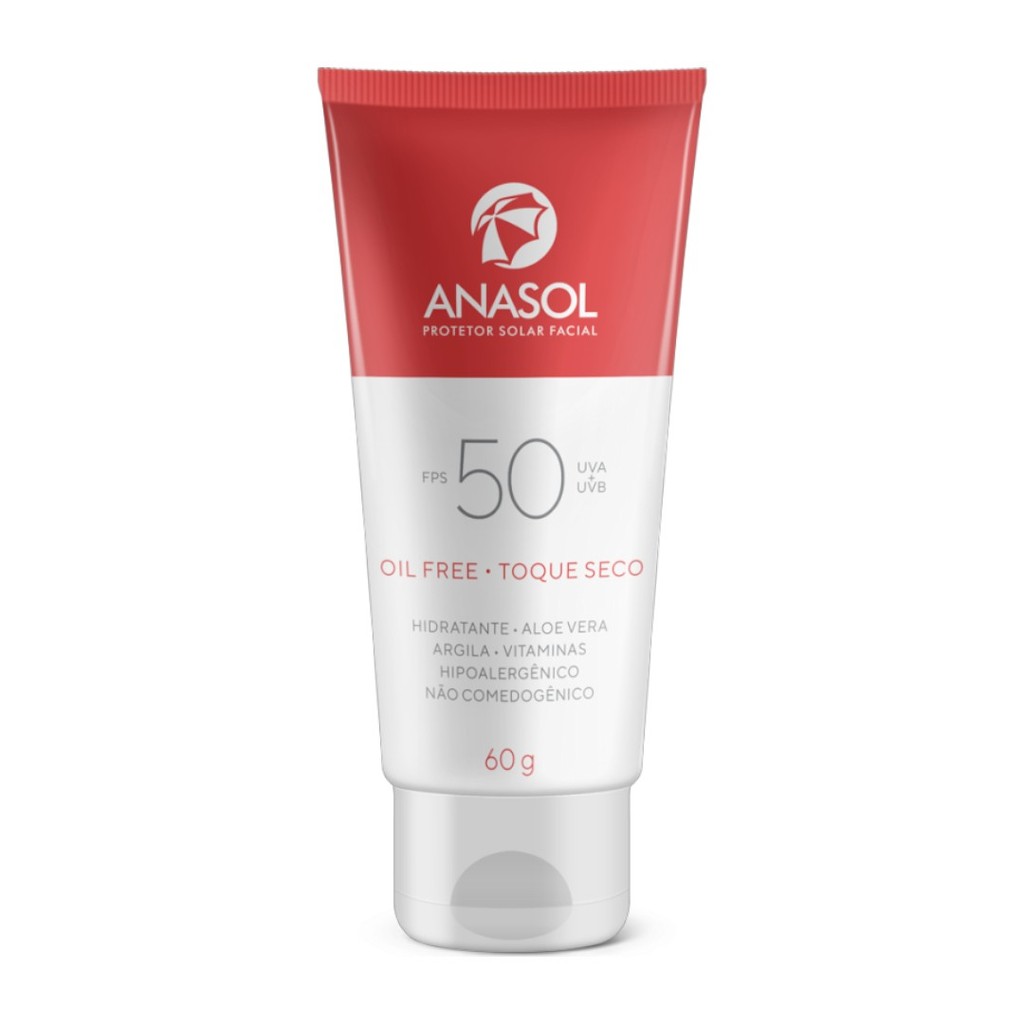 Protetor Solar Facial Fps 50 Toque Seco 60g - Anasol