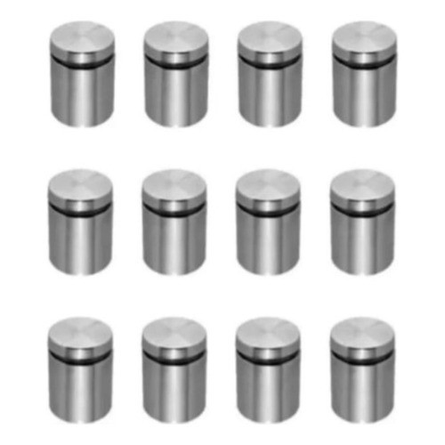 Prolongador Aço Inox Escovado Vidro Madeira Alargador 16unid Ø25*25mm