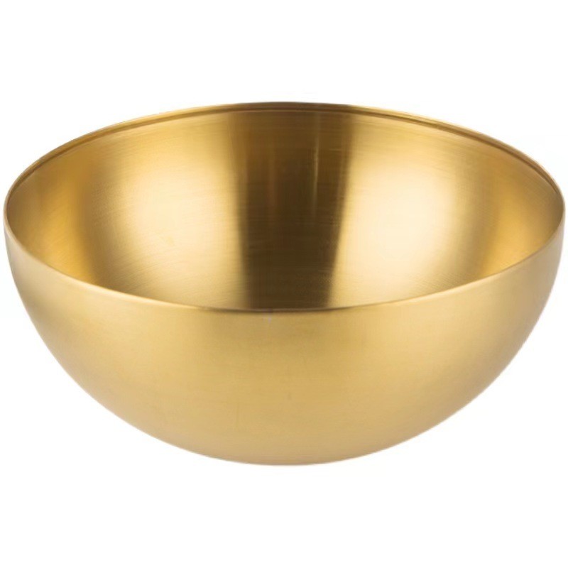 Tigela Bowl Aço Inox Dourado 20cm Bacia Multiuso Cozinha em Oferta na Shopee