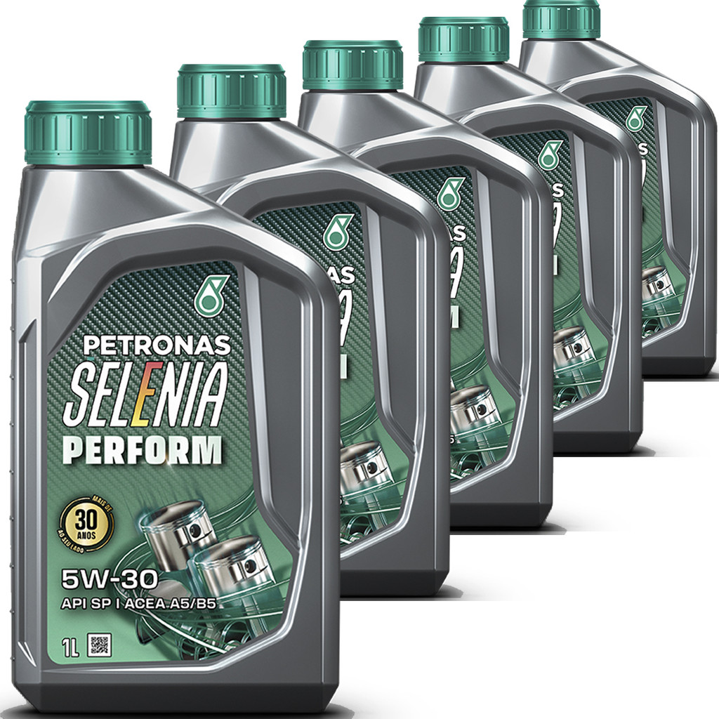 Kit 5 Litros De Oleo Lubrificante Motor Petronas Selenia Perform 5W30 Api Sp 100% Sintético em Oferta na Shopee