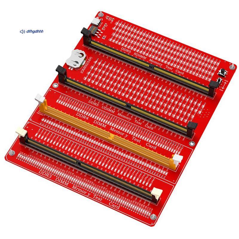 ComboMemory Tester Combo DDR3/4/5 RDIMM/UDIMM Cartão De Teste De Memória Computador De Mesa Com Indicadores LED