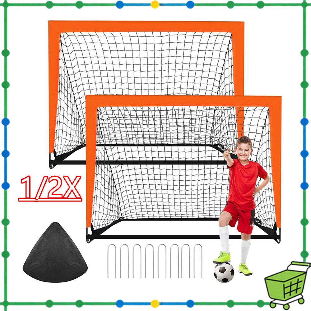 Pacote de 1/2 unidades, gol de futebol infantil portátil, instalação rápida dobrável de Nylon portátil ao ar livre de 1.