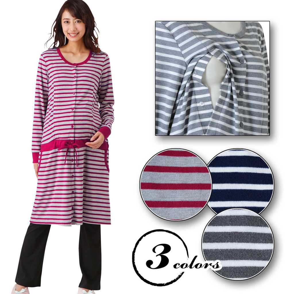 YR02 exportado estilo japonês primavera outono manga comprida maternidade casa saia roupas de enfermagem roupas de confi