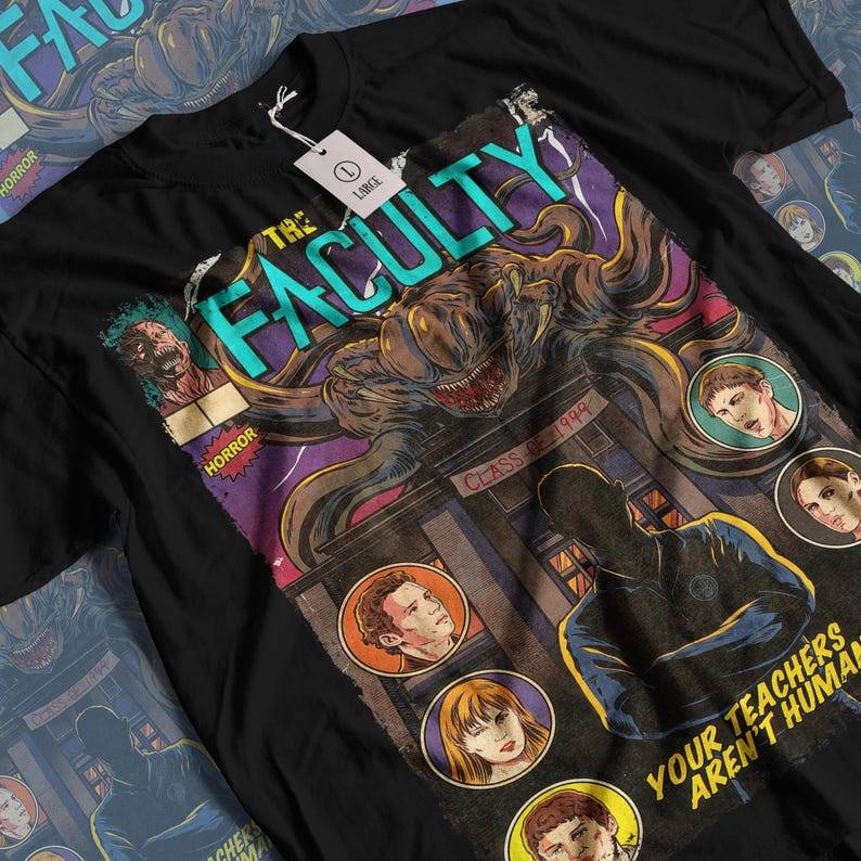 Camiseta Masculina Feminina Oversized Camisa Streetwear Vintage Aesthetic The Faculty Movie Estilo Urbano