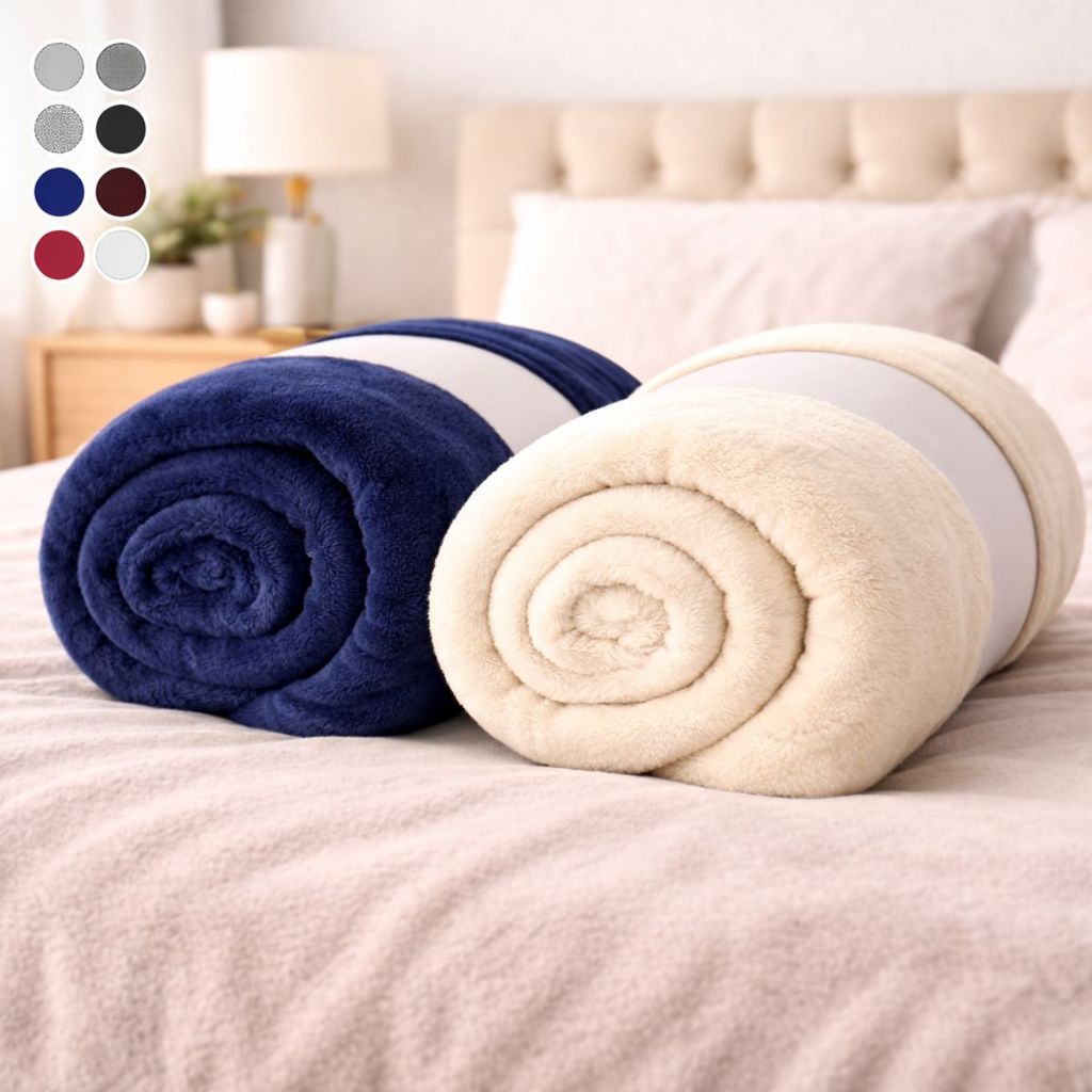 Kit 2 Cobertor Casal Microfibra Soft 1,8x2M Manta Macia Aveludada Quente Leve Antialérgica Ideal Para Cama e Sofá