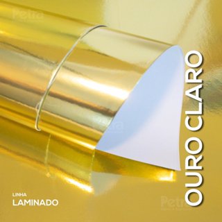 Papel Laminado Ouro Claro - A4 - 250g/m² - 20 folhas em Oferta na Shopee