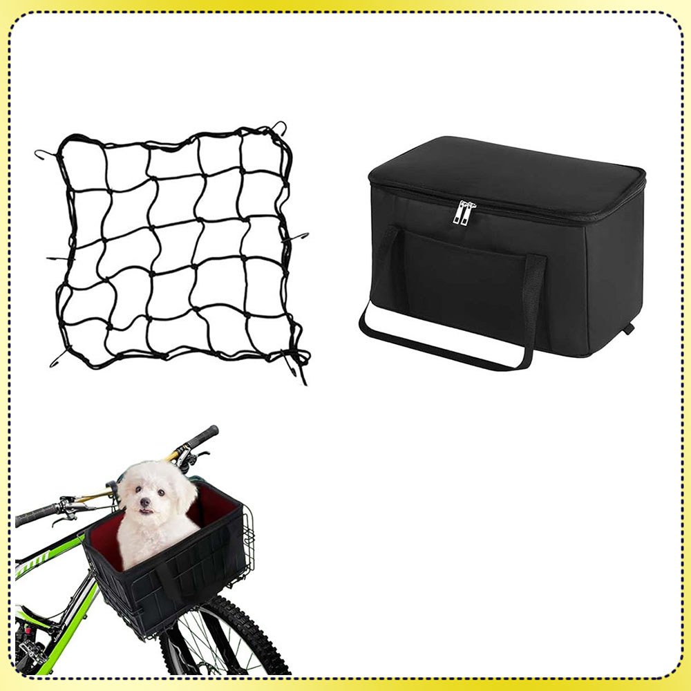 Preto Forro para cesto saco de armazenamento para bicicleta rede para bicicleta saco de malha fixa rede para capacete