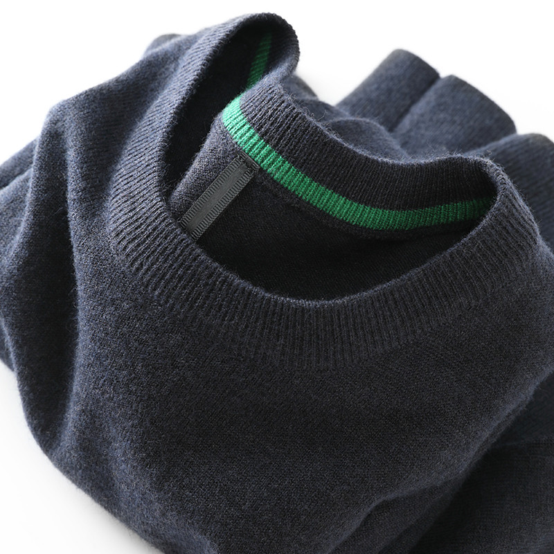 Confortável Ruthless camisola magro-ajuste malhas moda Casual cor sólida All-match camisola de fundo masculino outono W