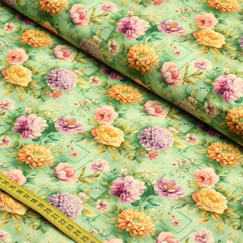 Tecido Tricoline Patch Flores (0,50x1,50)