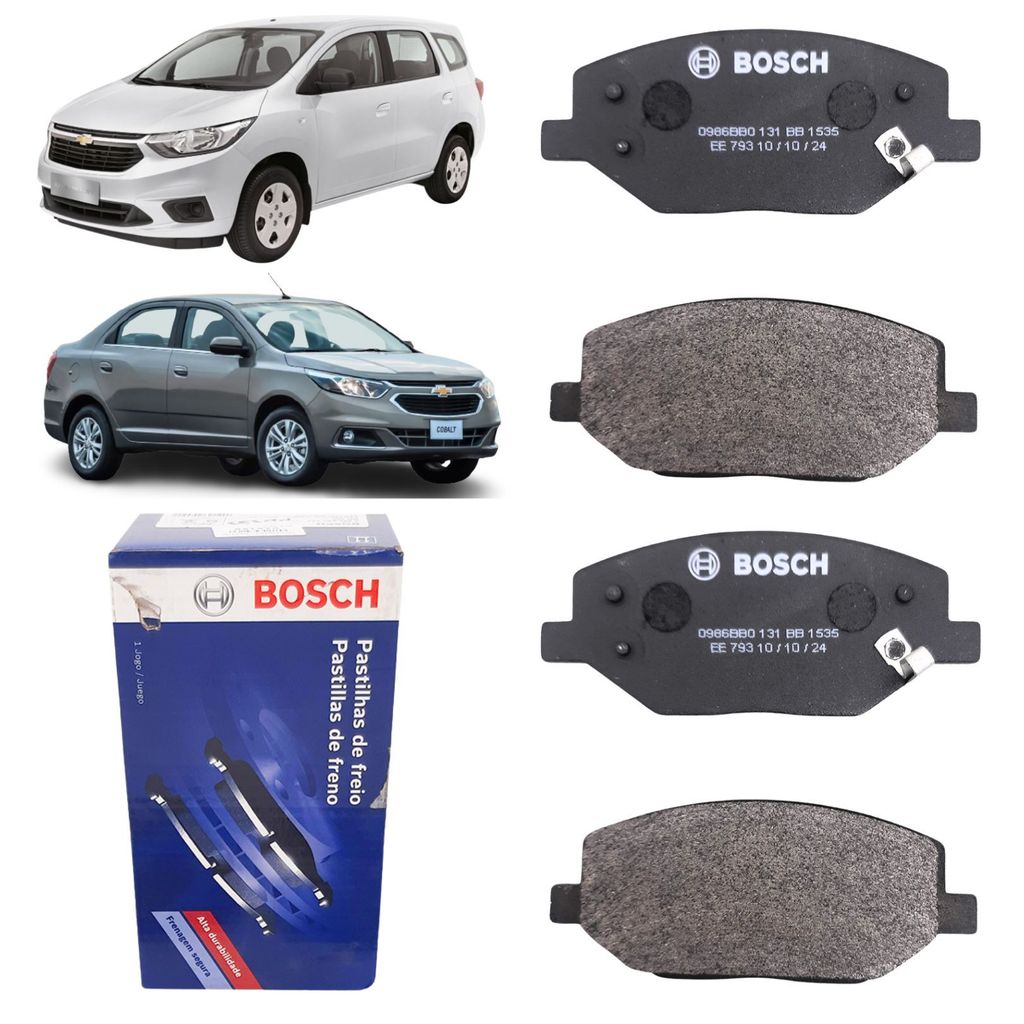 Jogo Pastilha Freio GM Cobalt Spin 1.8 LT LTZ Advantage 2016 a 2026 Dianteira Bosch