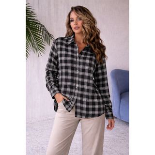 Camisa Xadrez Plus SIZE P AO G3Feminina Casual – Manga Longa, Confortável e Versátil (Várias Cores)