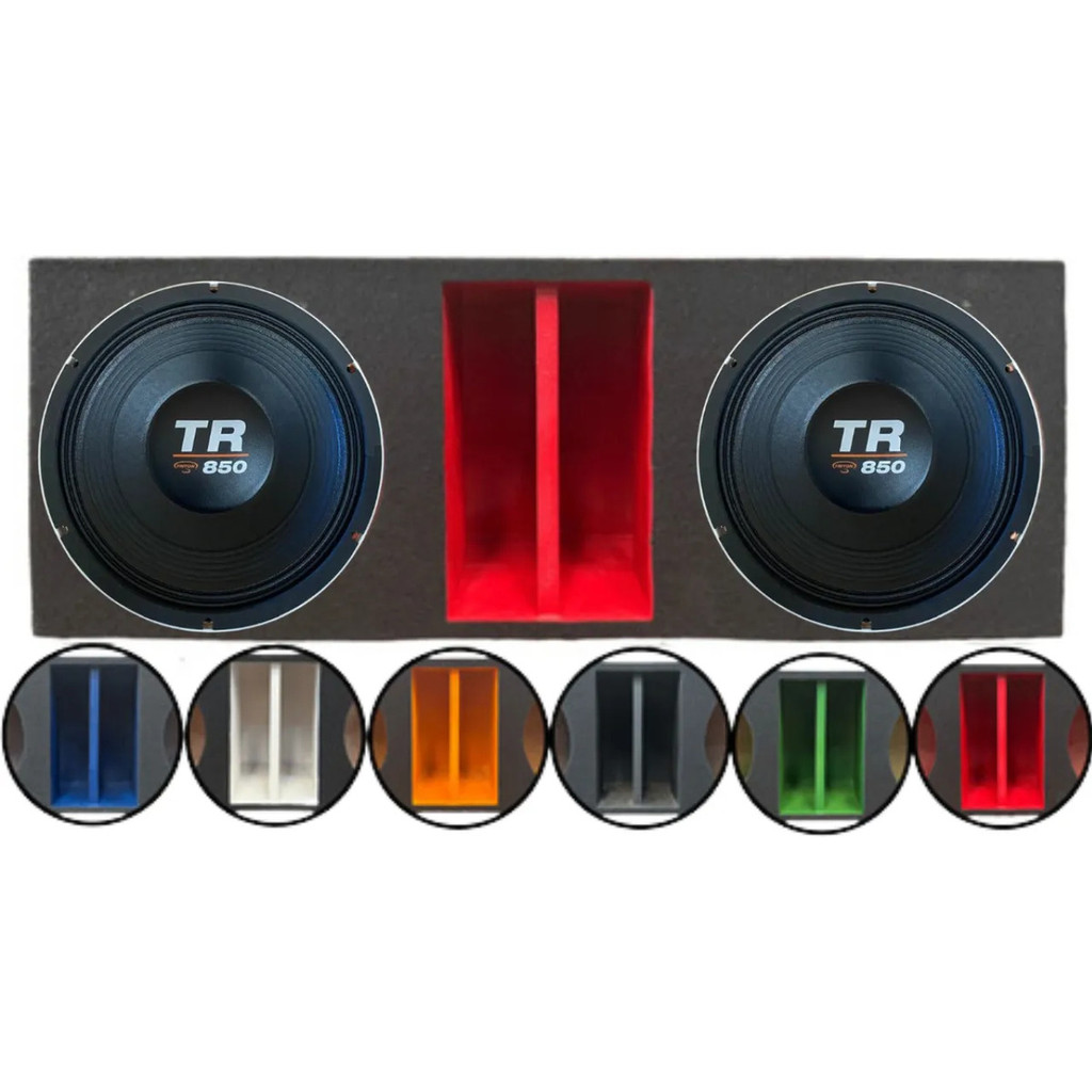 CAIXA DUTO RÉGUA COLORIDO 2X12 WOOFER TRITON TR 850 12 POL 4 OHMS