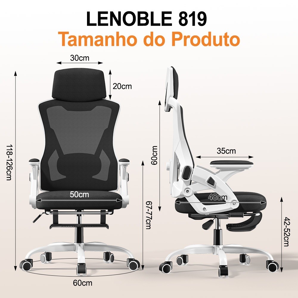 Cadeira Escritório Ergonômica Cadeira Gamer ComSuporte Lombar Ajustável Inclinação e para Computador