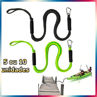 Kit 5/10 Corda de amarração elástica com gancho corda âncora elástica adequada para barcos jet skis e caiaques 1.2-1.7m
