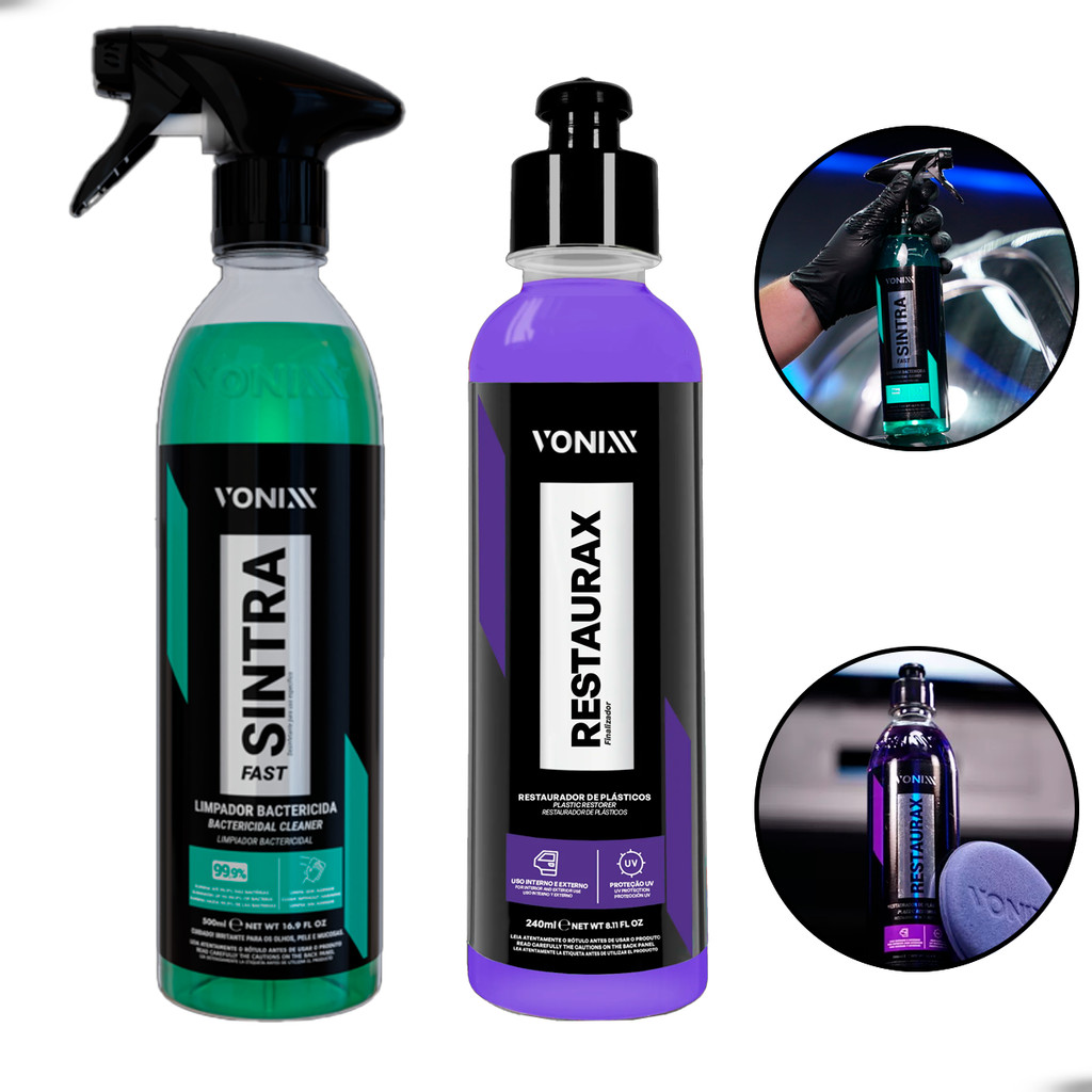 Kit Proteção de Plasticos Restaurax + Sintra Fast Vonixx