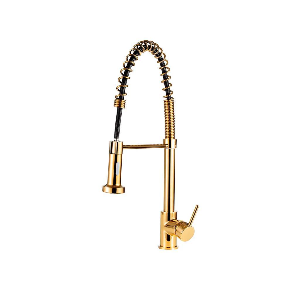Torneira Para Cozinha Gourmet Misturador Monocomando Envira Pingoo - Dourado