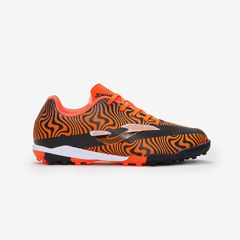 Chuteira de Society Joma Evolution Infantil - Laranja e Preto