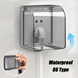 Caixa De Proteção De Tomada De Banheiro Transparente Tipo 86 À Prova D'água , Adequada Para Interruptores De Parede , Co em Oferta na Shopee