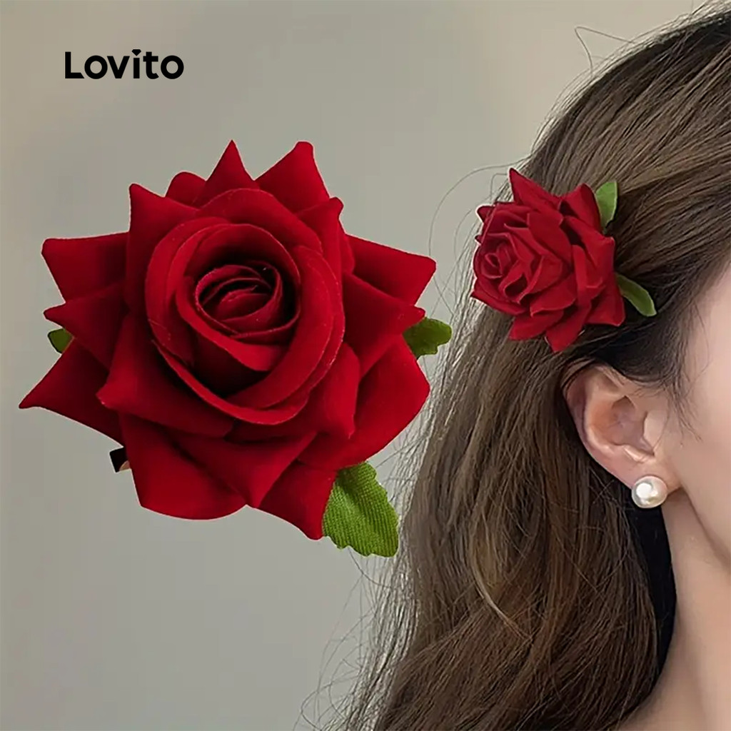 Lovito Grampos de Cabelo de flores LCS31A27 em Oferta na Shopee