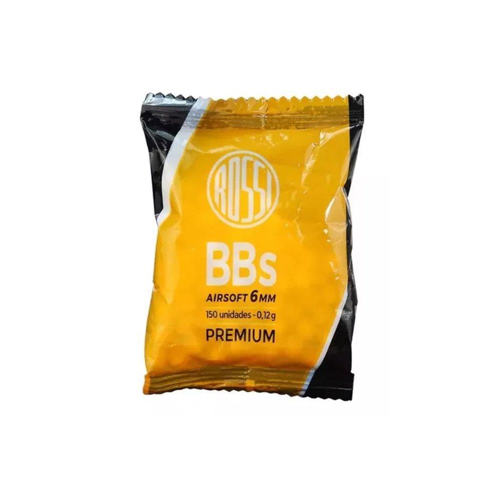 Esfera munição BBs Rossi 0,12G Airsoft 6,0MM 150und