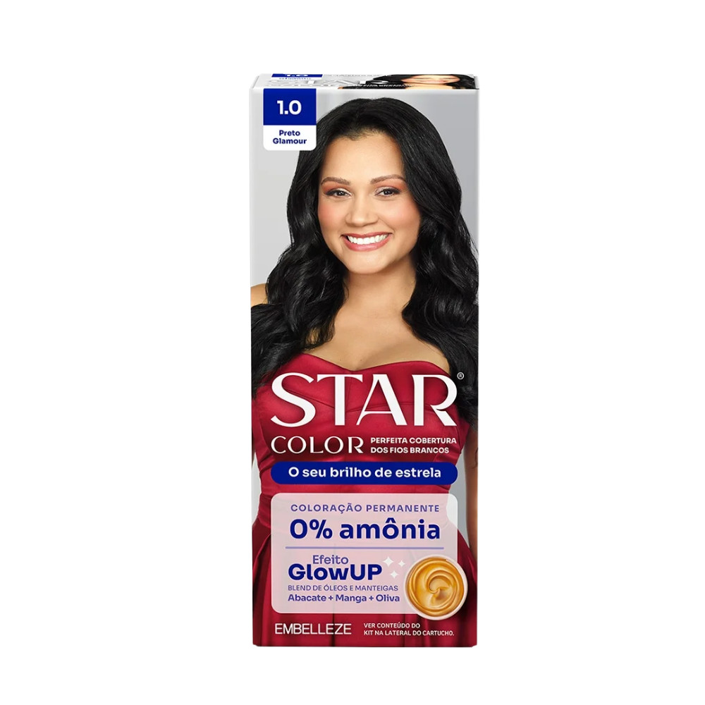 Tintura Star Color Sem Amônia 1.0 Preto Glamour
