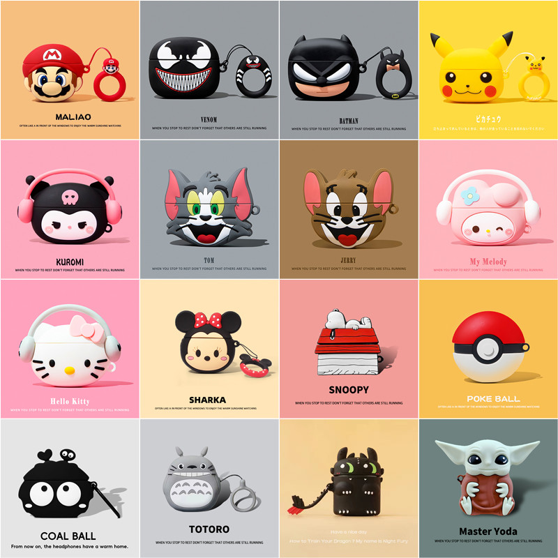 Capa de Bola de Desenho Animado para Apple Airpods Pro 3 2 Pro3 Pro2 Capa para Airpods 4 1ª 2ª 3ª Geração Gen Air Pods C
