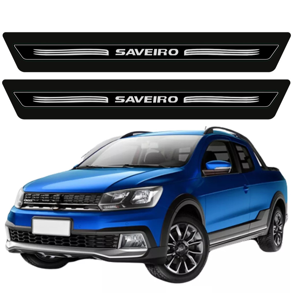 Kit 4 Peças Soleiras Protetor Porta Vw Volkswagen Saveiro G2 G3 G4 G5 G6 G7 G8