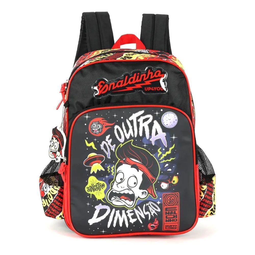 Mochila Escolar Infantil Enaldinho Grande com Bolso Frontal