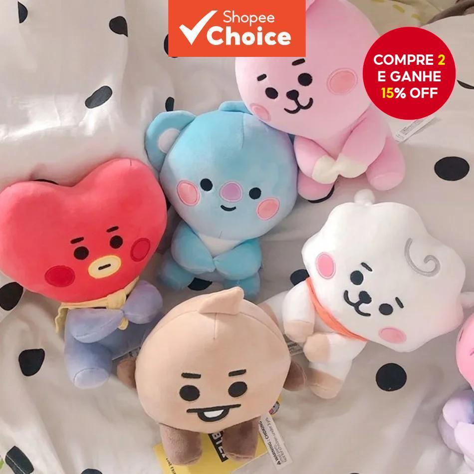 BT21 Kawaii Mini Chaveiro Macia Brinquedo de Pelúcia para Crianças e Dolls