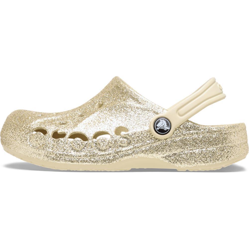 Sandália Crocs Baya Glitter Clog T Winter White — imagem 2 de 2
