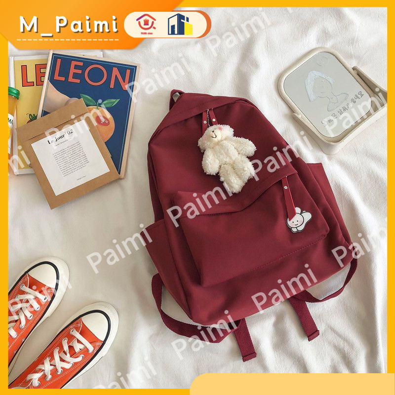 Mochila De Moda Coreana Para Meninas , Bolsa De Lona De Grande Capacidade , Durável , Leve Escola , Viagens Diárias , Mu