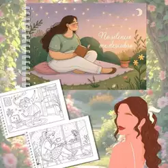 Livro de colorir NO SILÊNCIO ME DESCUBRO | Capa dura | folhas grossas 180g | 50 folhas