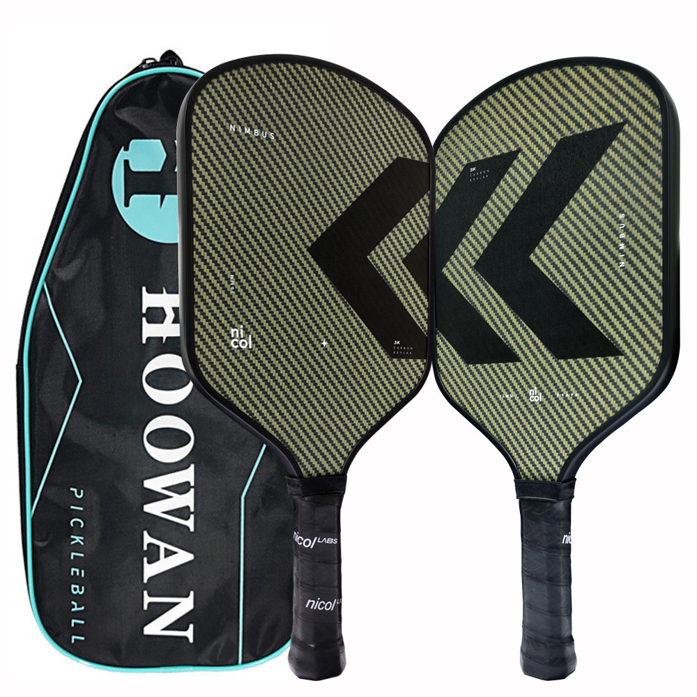 NICOL Kevlar Pickleball Paddle T700 3K Raquete De Fibra De Carbono Pressão Quente 16MM Pás Com Superfície Áspera