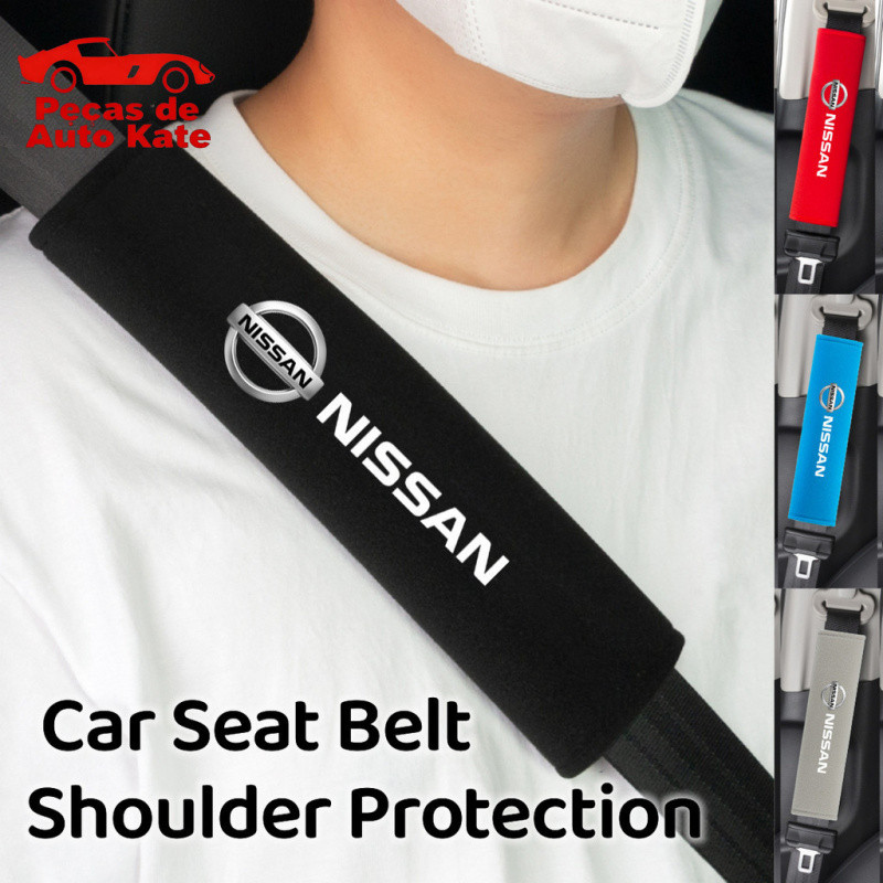 2Pcs Capa de Cinto de Segurança Universal para Carro Nissan Protetores de Ombro Acessórios de Interior para Versa Kicks