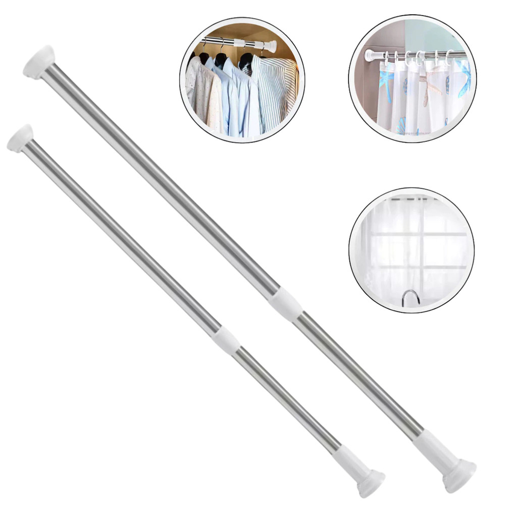 Varão Extensível Multiuso 70-200cm Para Box Banheiro e Varal de Roupas Ajustável Sem Furo em Oferta na Shopee