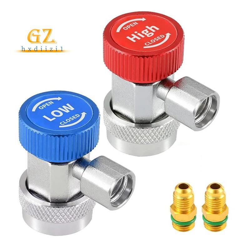[gzhxdiizi1] R134A H/L Conector De Acoplador Rápido Para Carro Automático Adaptador De Latão Ar Condicionado Refrigerant
