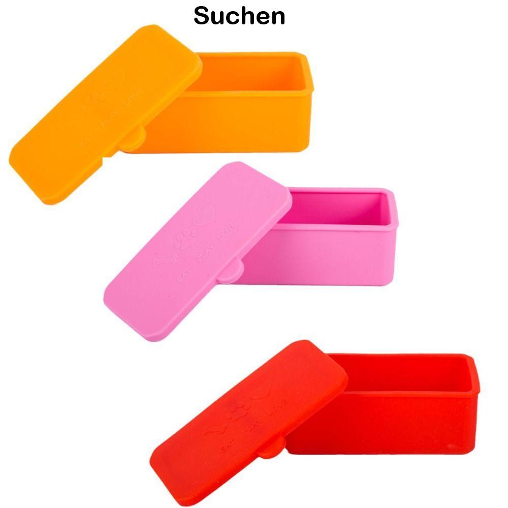 SUCHENBRI 1/3 Unidades De Caixa De Distribuição De Alimentos , Recipientes De Lanche De Silicone Vermelho/Rosa/Roxo/Verd