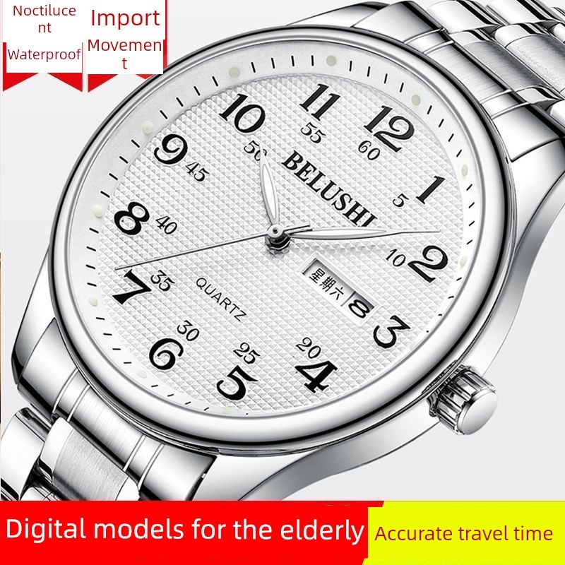 relogio feminino pequeno relogio feminino Relógio para idosos, pais e mães, modelo automático, relógio mecânico luminoso