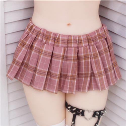 Saia xadrez plissada feminina 18cm Mini calça de segurança forrada saia piscante jk estudante saia japonesa
