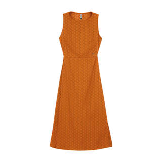 Vestido Feminino Midi Laise Marialícia Laranja em Oferta na Shopee