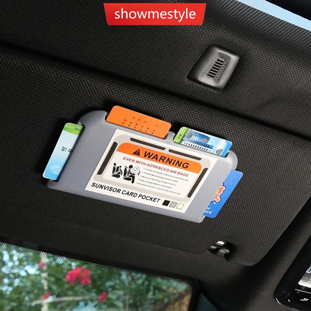 SMS Porta-Cartões Para Viseira Solar De Carro , Acessórios Armazenamento De Cartão , Slot Caixa De Multifuncional , Clip