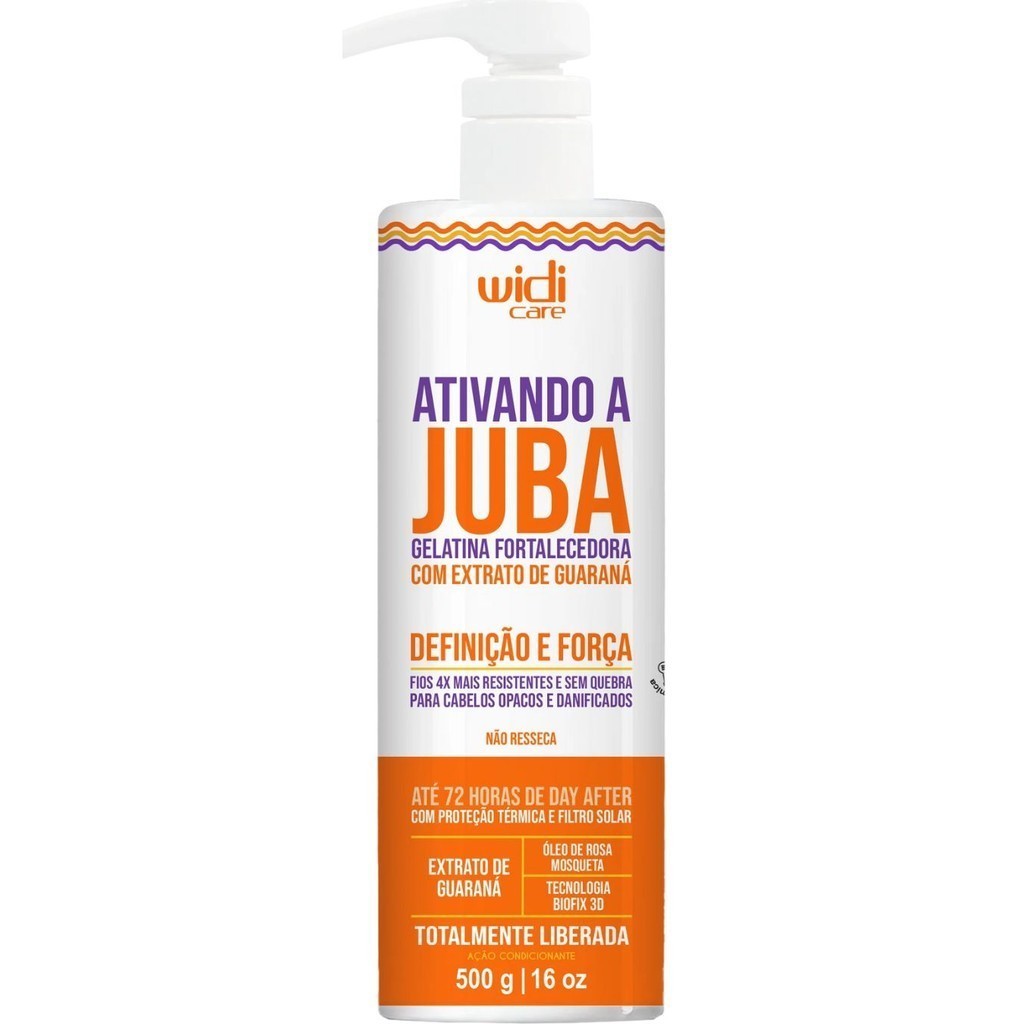 Gelatina Fortalecedora Juba 500g Widi Care | Definição Natural 72h + Sem Rigidez + Anti Frizz