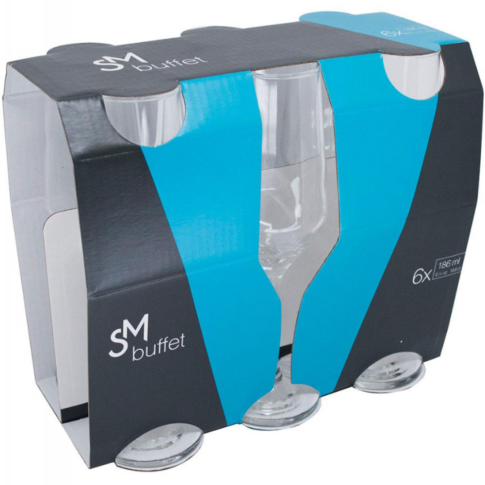 Conjunto de Taças para Champanhe Buffet 186ml 6 Peças SM