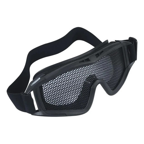 Óculos De Proteção Airsoft Com Tela Metálica Ntk Chaco Preto Preto Liso Unico