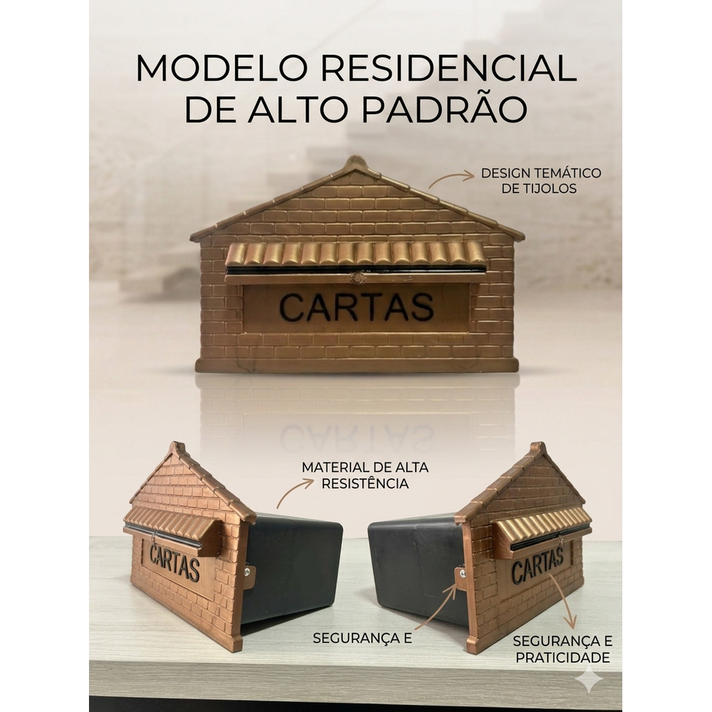 Caixa de correio reforçado elegante para muro / caixa de correio / PVC / caixinha de correio