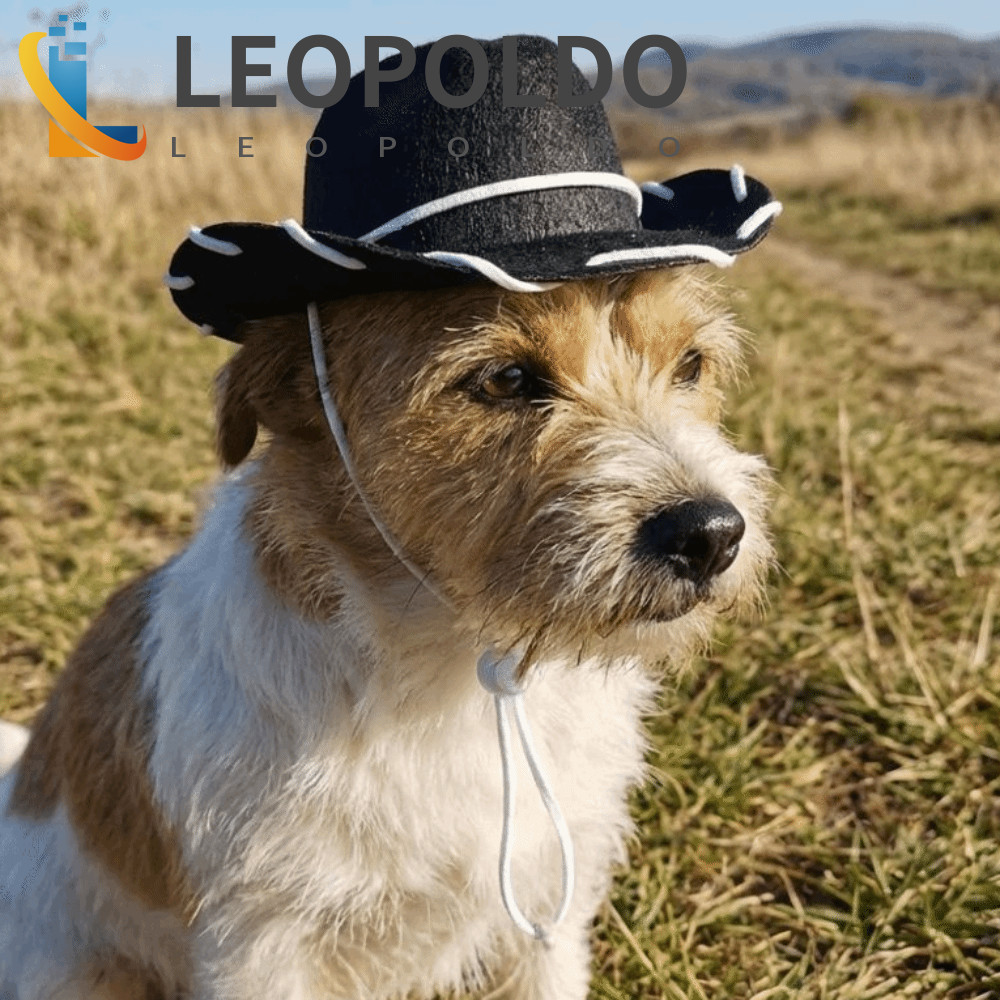 Chapéu De Sol Para Cães De Estimação LEOPOLDO , Cowboy Ajustável Costurado À Mão , Chapéus De Ajuste Seguro E Respirávei