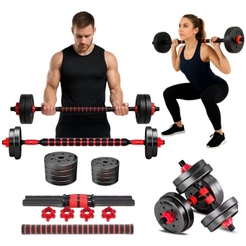 Kit De Halteres E Anilhas Ajustáveis Ajustáveis Academia 10/15/20kg Preto