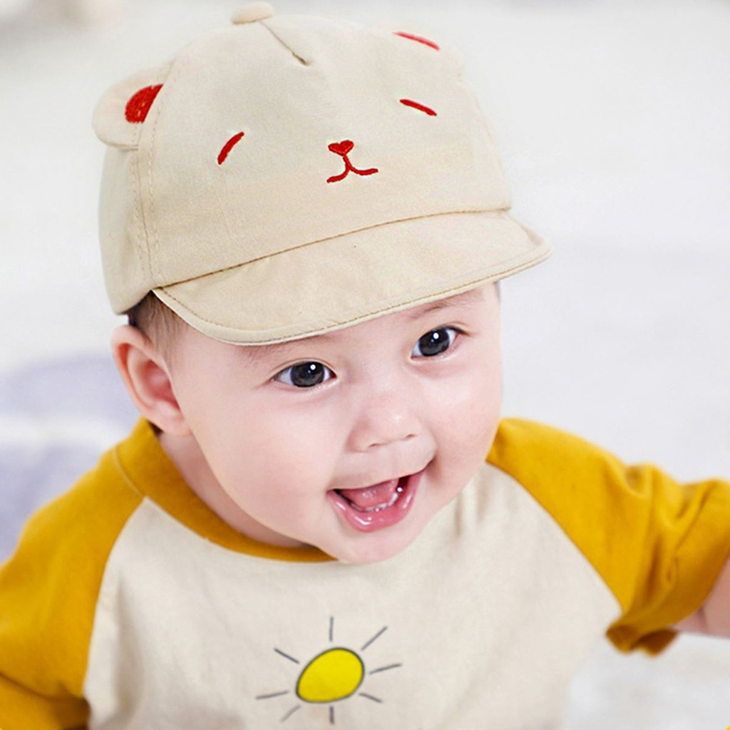 Boné Bebê Infantil Ursinho Chapéu Boina Unissex Algodão Fofo Criança Feminino Masculino